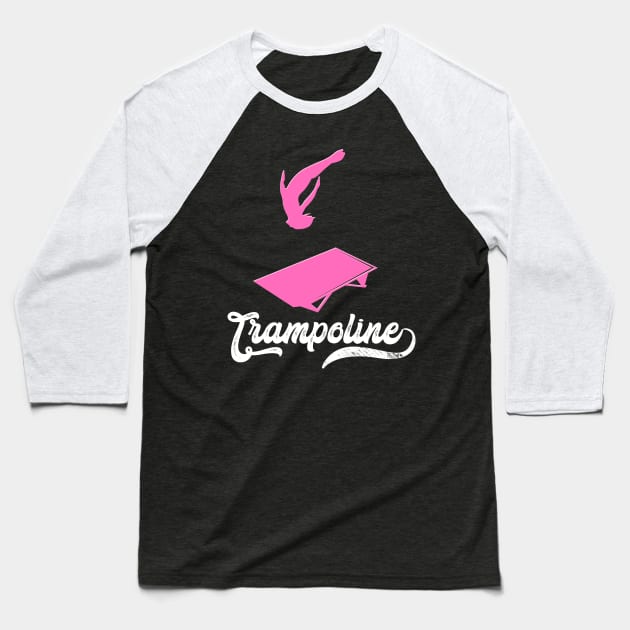 Trampoline Woman Baseball T-Shirt by Imutobi